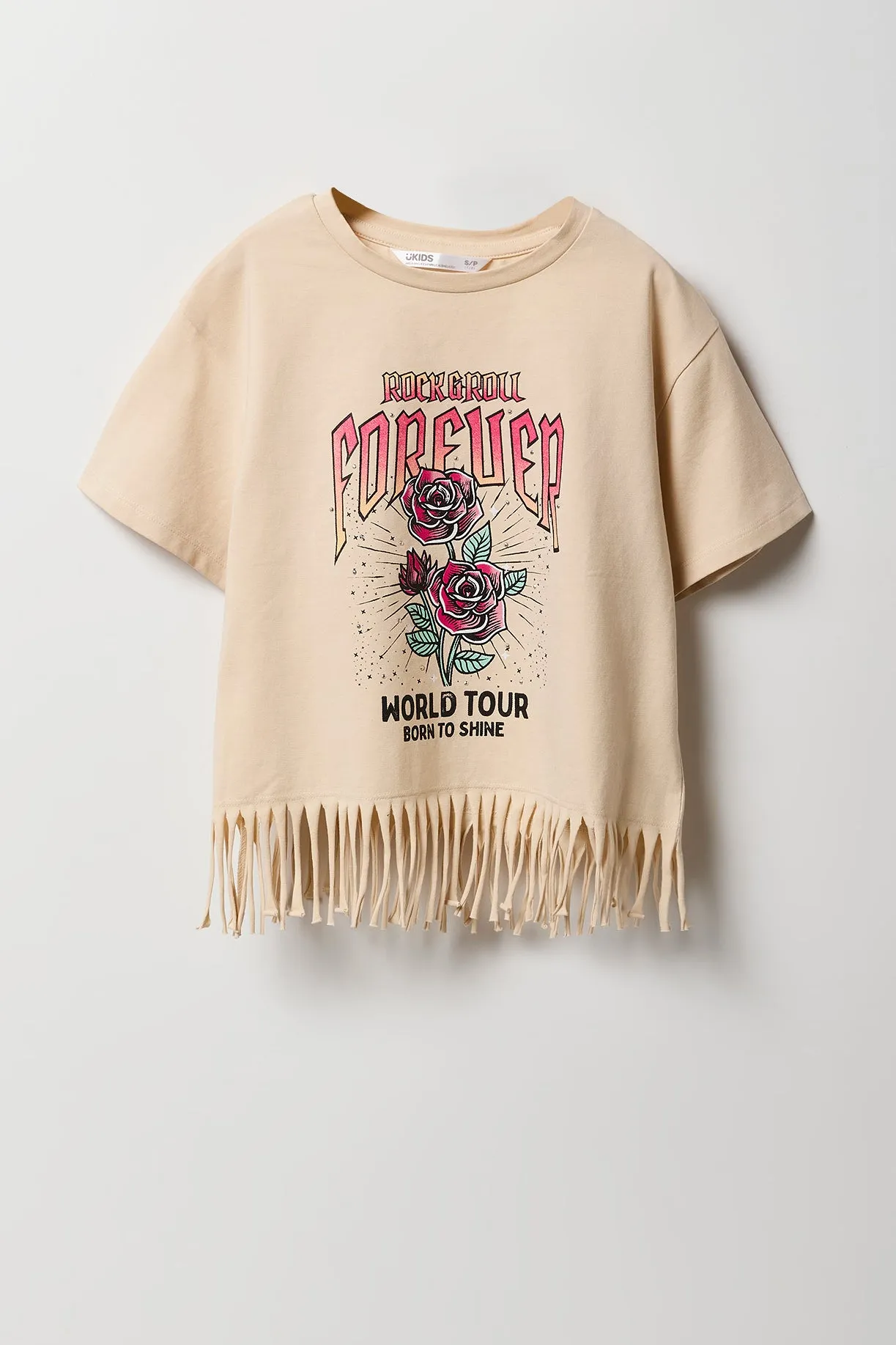 T-shirt imprimé avec franges pour fille sold by Urban Planet product image thumbnail 3