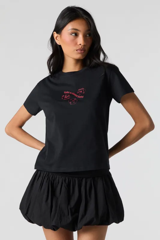 T-shirt à imprimé Take a Chance sold by Urban Planet