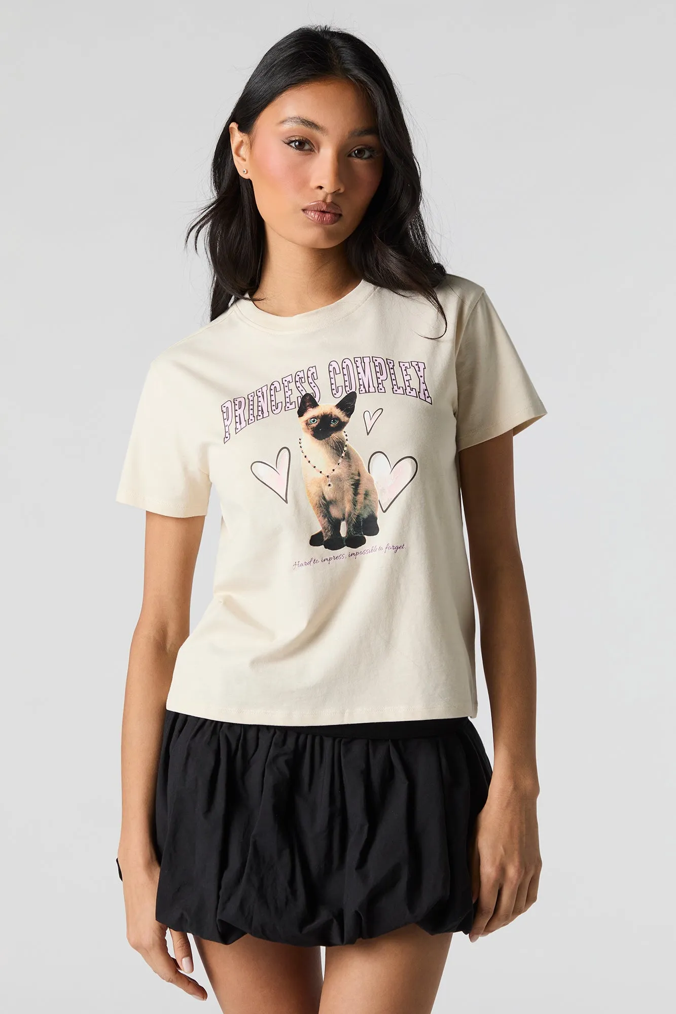 T-shirt à imprimé Princess Complex avec pierres du Rhin sold by Urban Planet