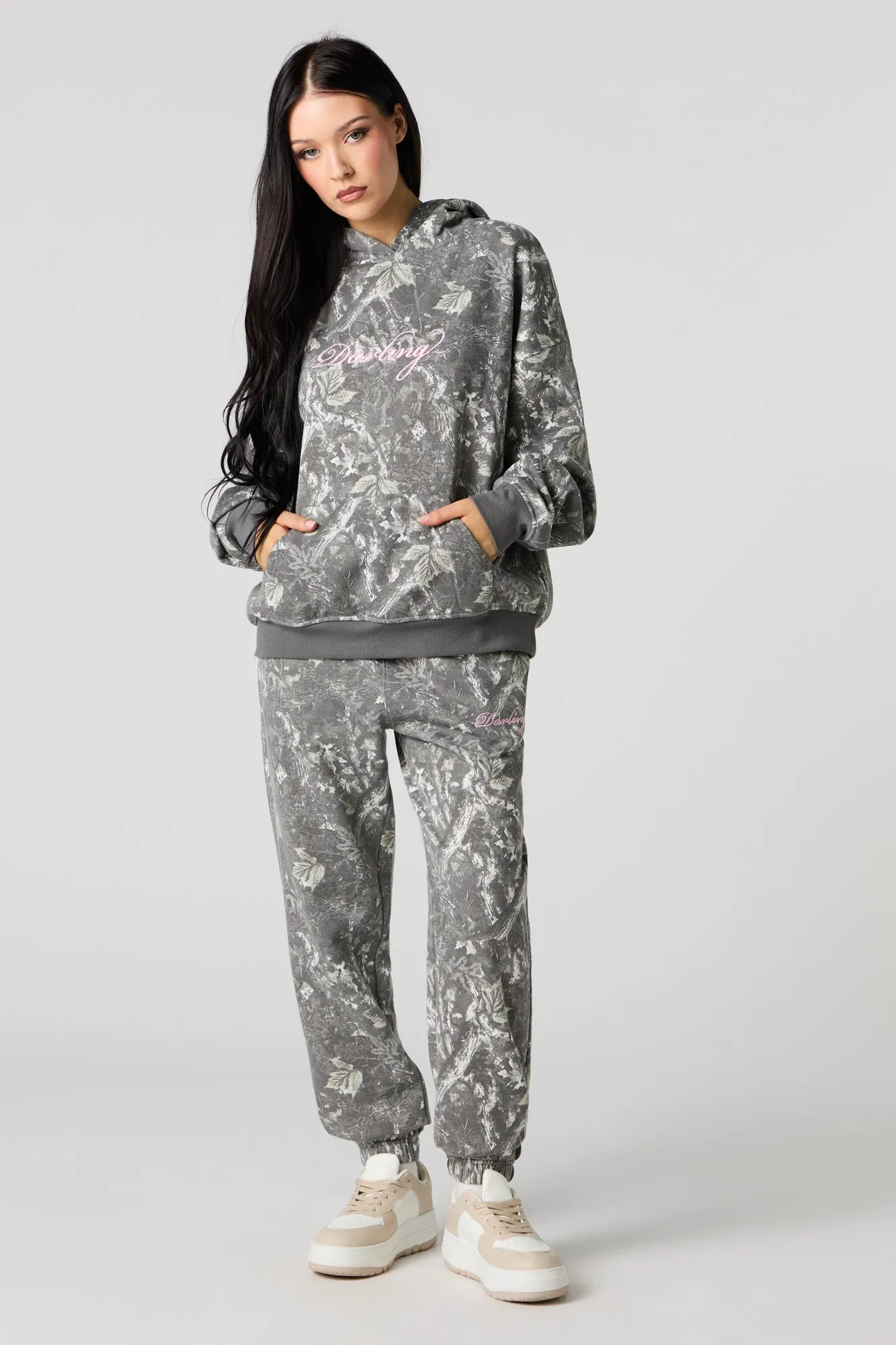 Embroidered Camo Classic Fleece Jogger sold by Urban Planet product image thumbnail 5