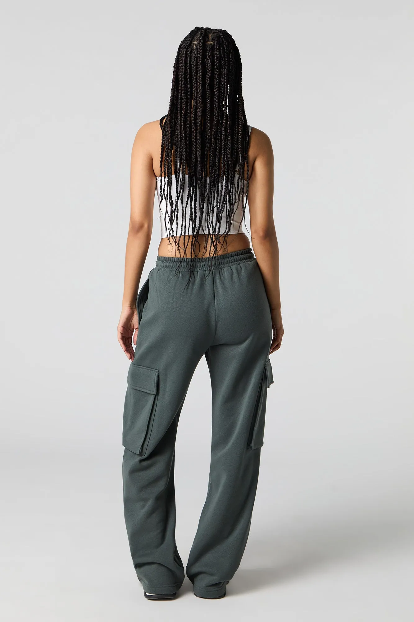 Pantalon d'entraînement cargo à jambe large en molleton sold by Urban Planet product image thumbnail 3