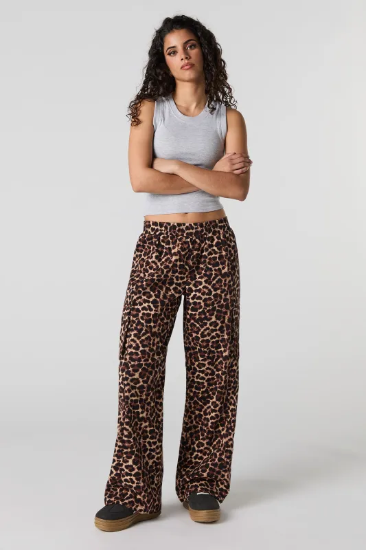 Printed Wide Leg Cargo Pant sold by Urban Planet