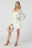 Semi Sheer Long Sleeve Button-Up Top sold by Urban Planet