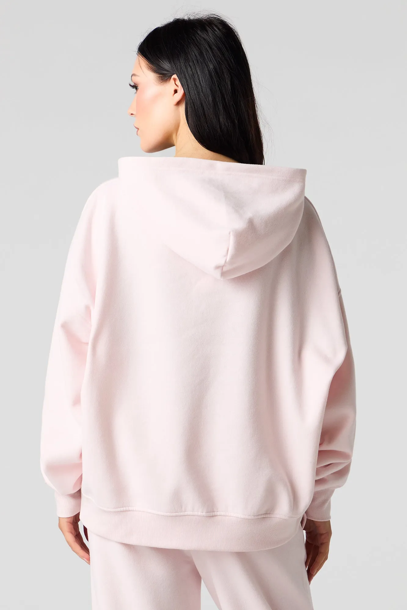 Teddy Chenille Embroidered Oversized Fleece Hoodie sold by Urban Planet product image thumbnail 2