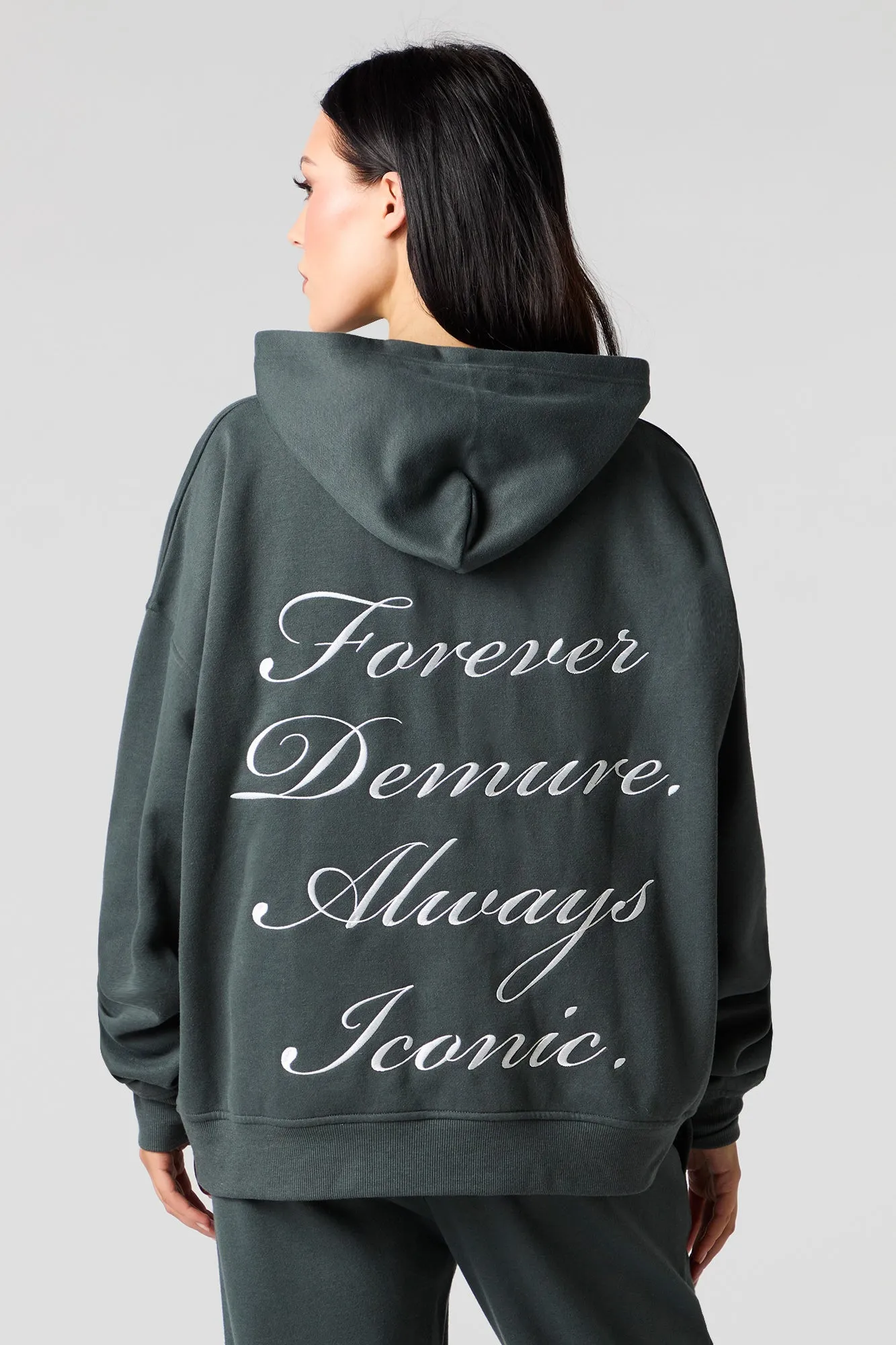 Iconic Embroidered Oversized Fleece Hoodie sold by Urban Planet