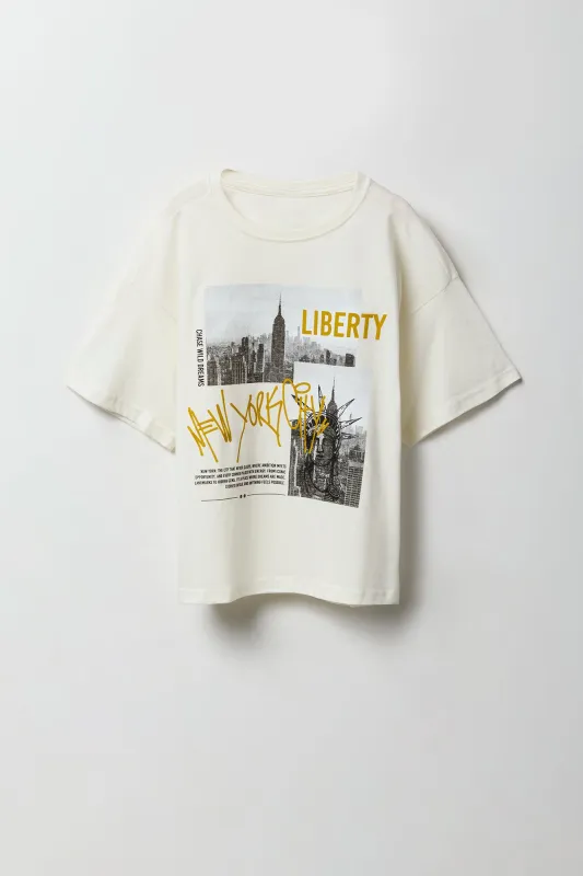 T-shirt à imprimé NY Liberty pour enfants sold by Urban Planet
