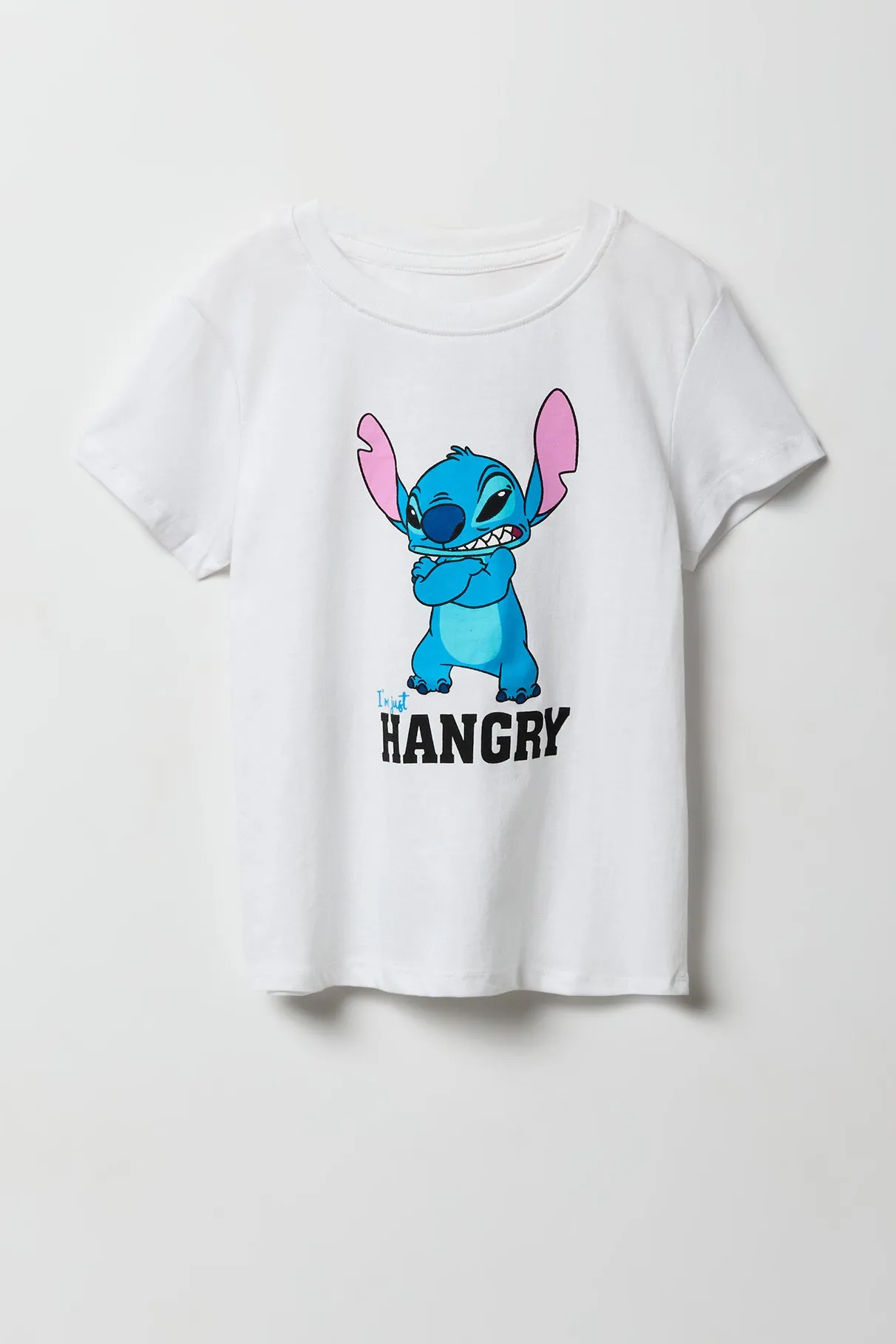 Girls Hangry Stitch Graphic T-Shirt sold by Urban Planet