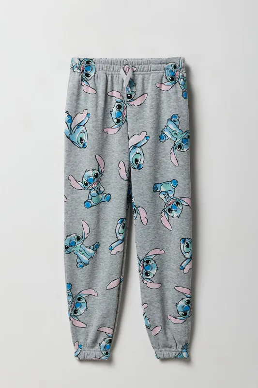 Jogger en molleton à imprimé Stitch pour filles sold by Urban Planet