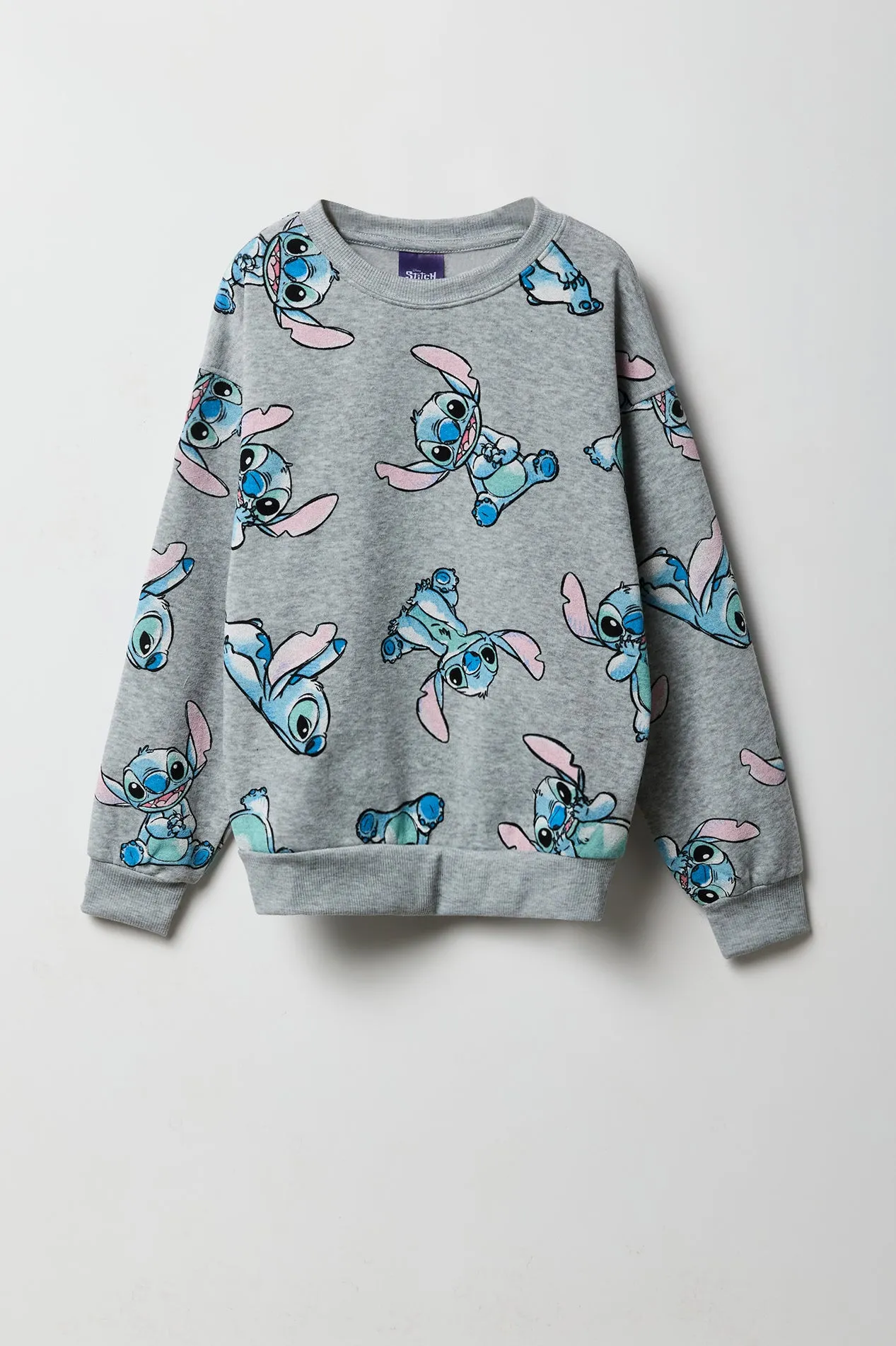 Girls Stitch Print Fleece Sweatshirt sold by Urban Planet