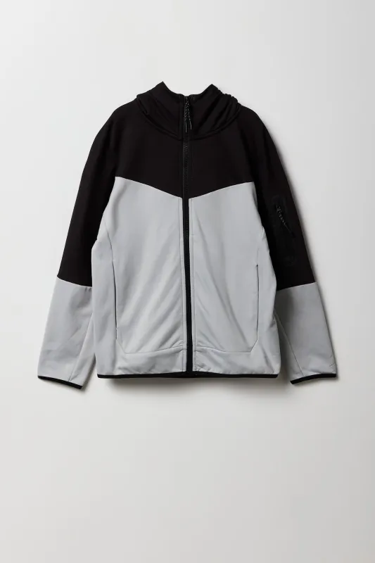 Boys Active Colourblock Zip-Up Hoodie sold by Urban Planet