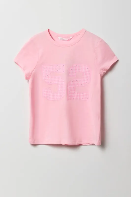 Girls 52 Graphic Rhinestone T-Shirt sold by Urban Planet
