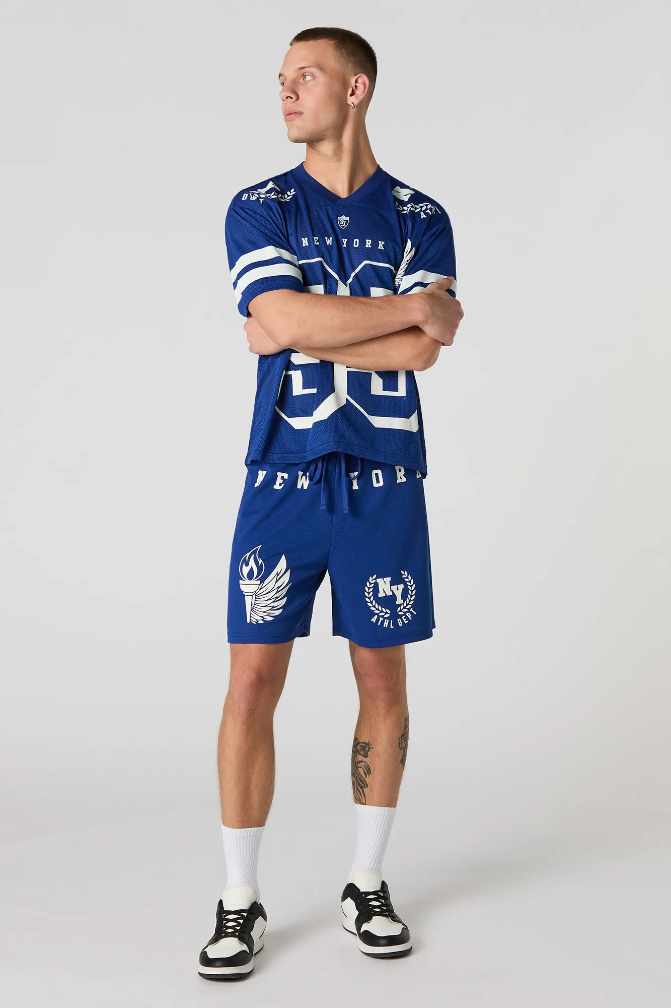 New York Graphic Mesh Active Short sold by Urban Planet product image thumbnail 2