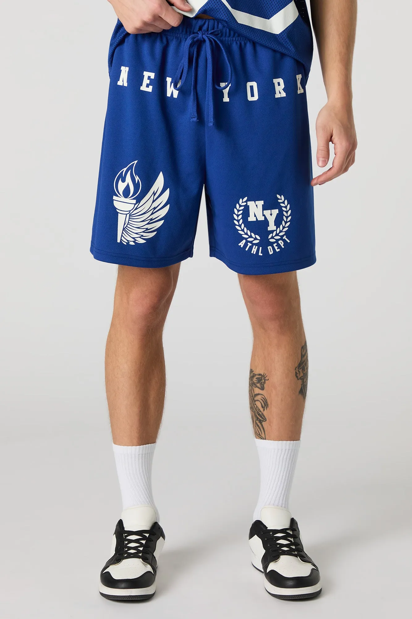 New York Graphic Mesh Active Short sold by Urban Planet