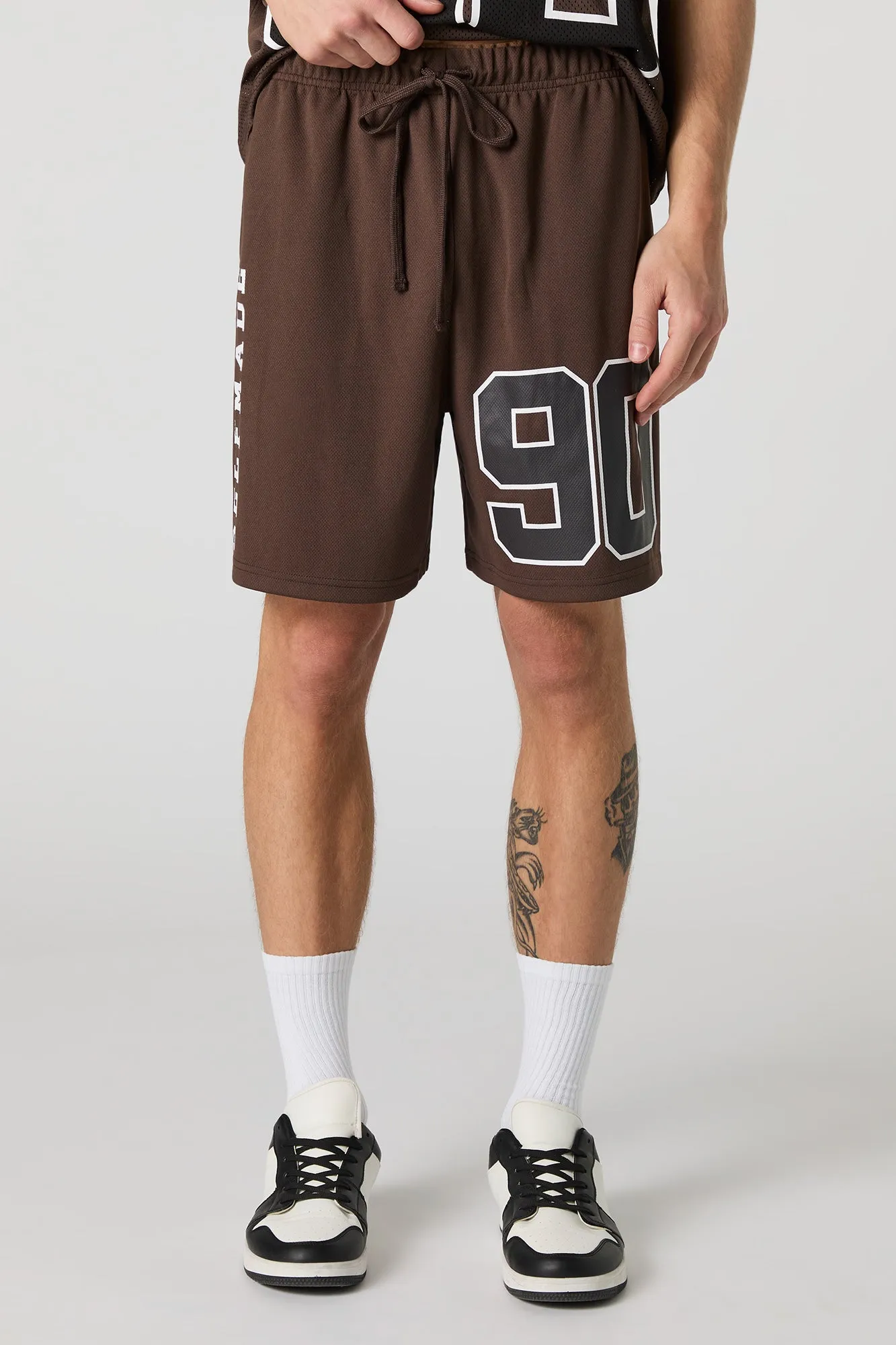 Short Active en filet imprimé sold by Urban Planet