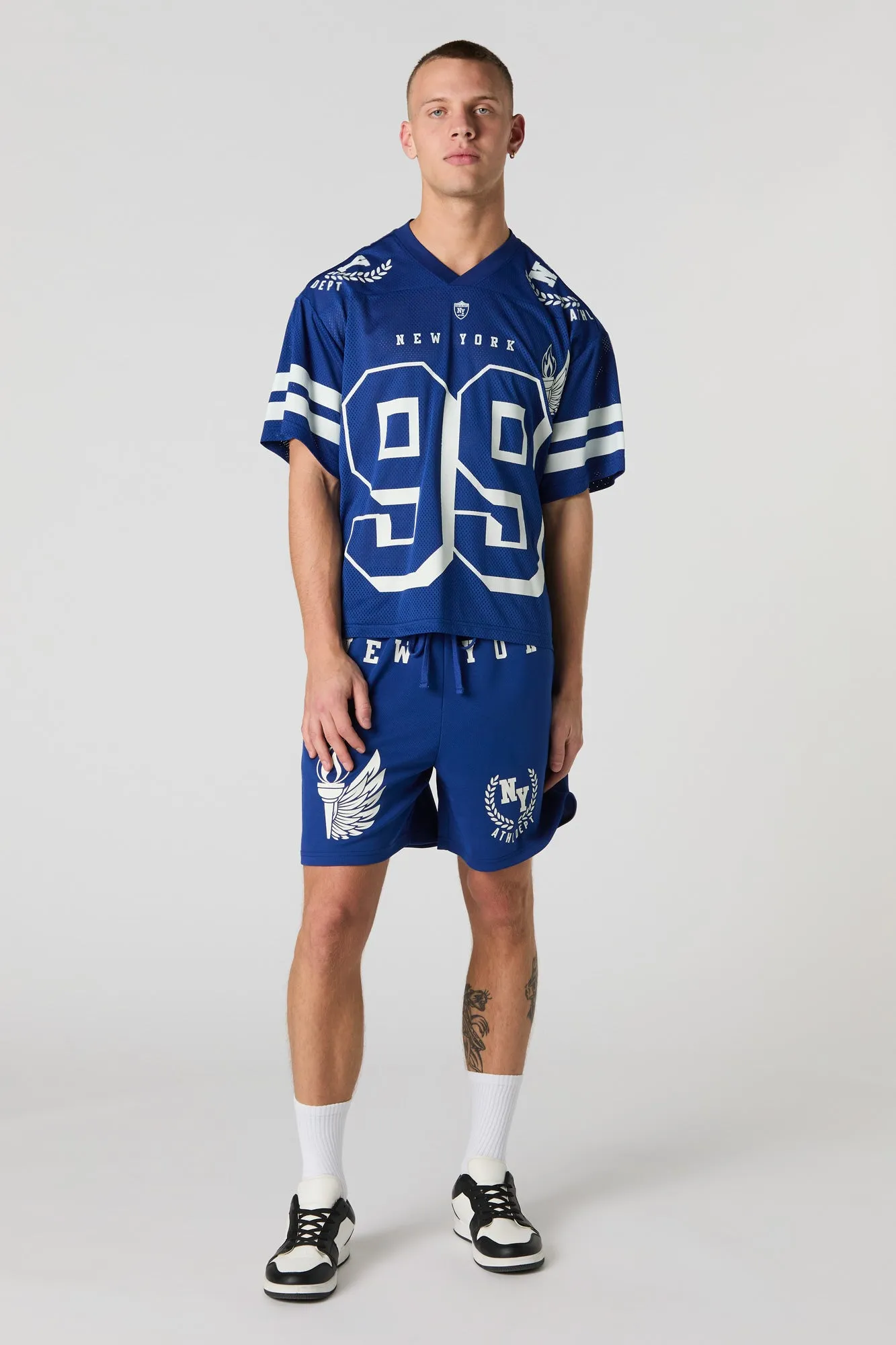 Jersey de football en filet à imprimé New York sold by Urban Planet product image thumbnail 3