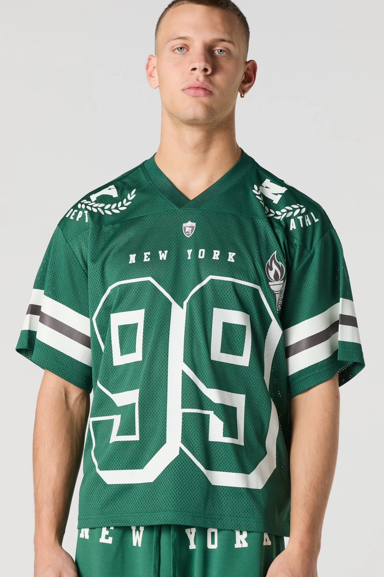 Jersey de football en filet à imprimé New York sold by Urban Planet product image thumbnail 4