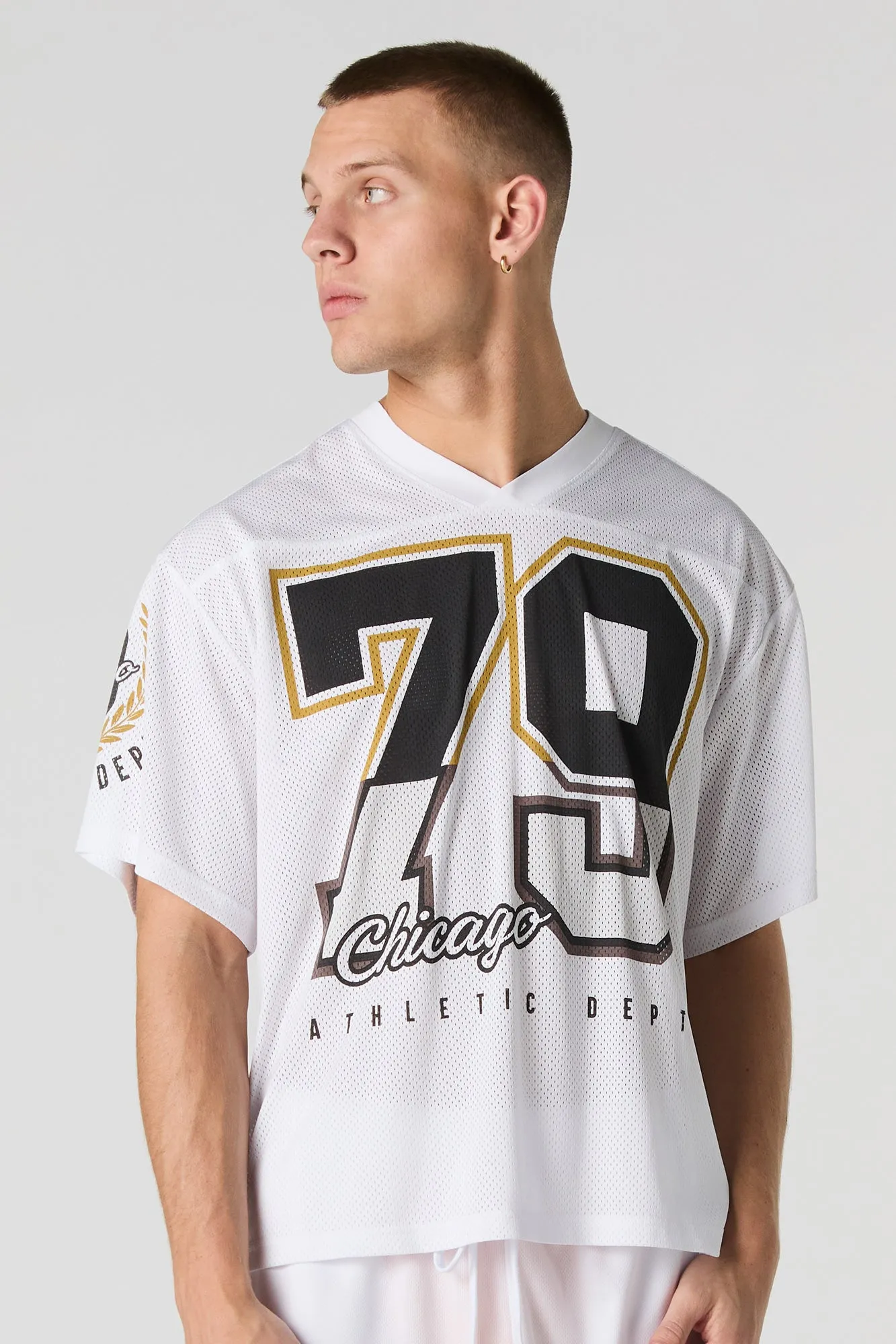 City Graphic Mesh Football Jersey sold by Urban Planet product image thumbnail 2