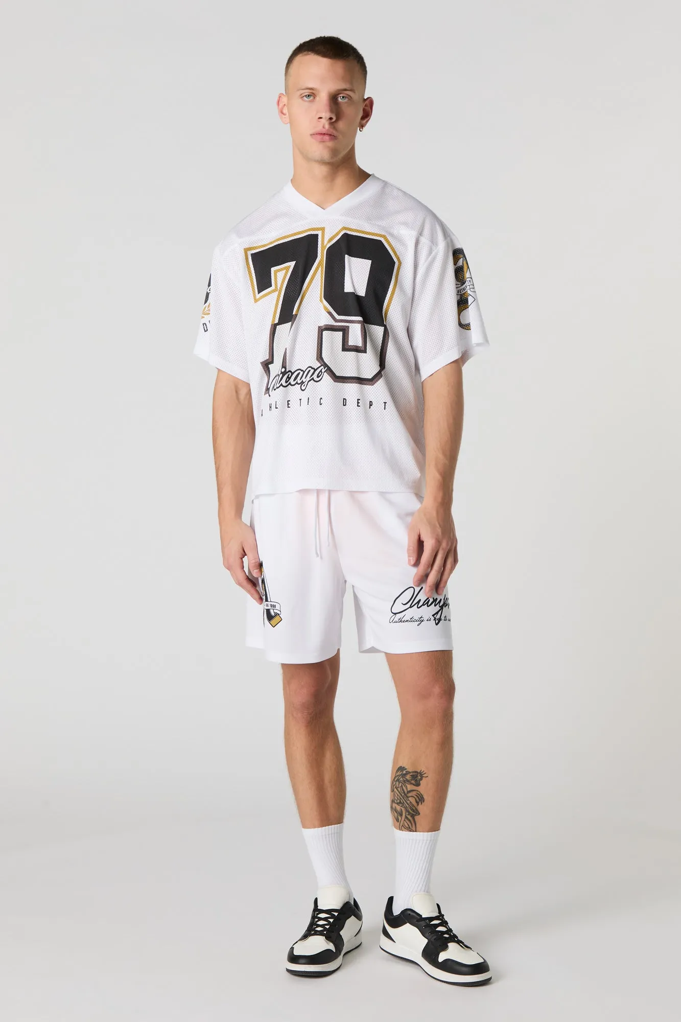 Jersey de football en filet à imprimé City sold by Urban Planet product image thumbnail 3