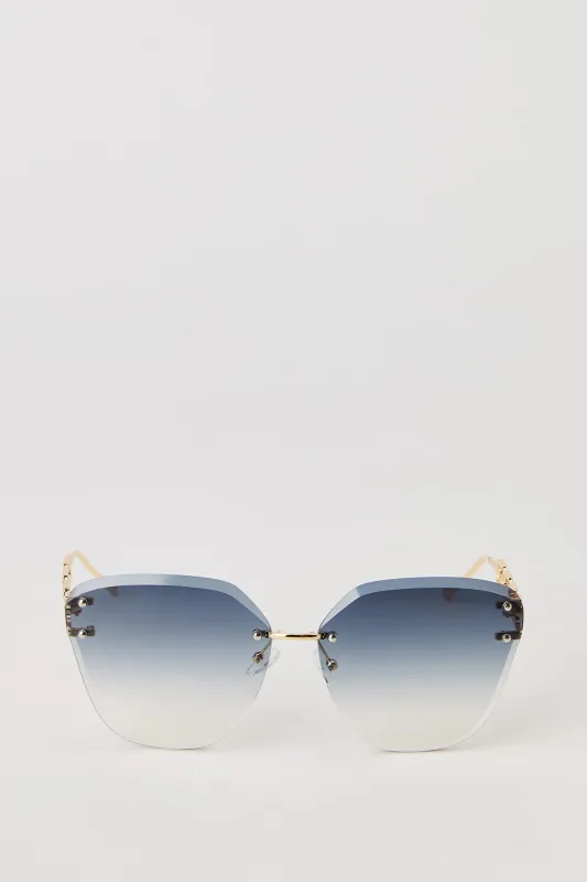 Rimless Chain Link Sunglasses sold by Urban Planet