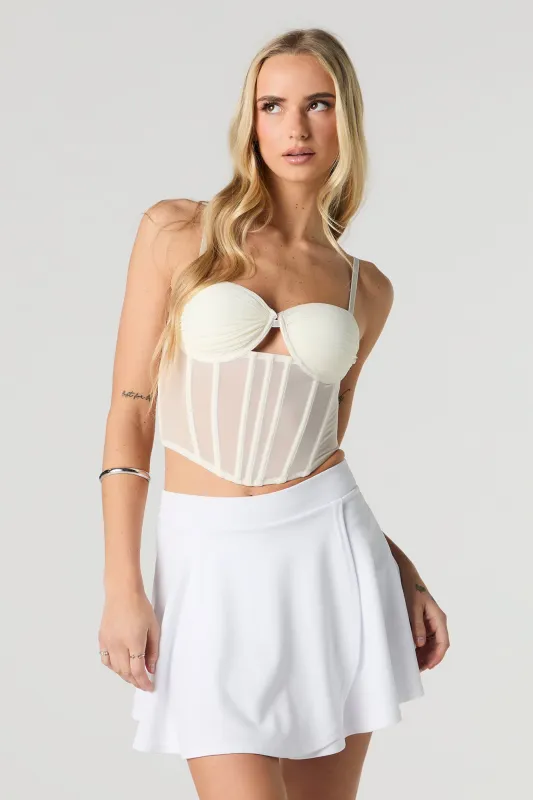 Minijupe-short en crêpe avec bande pliée sold by Urban Planet