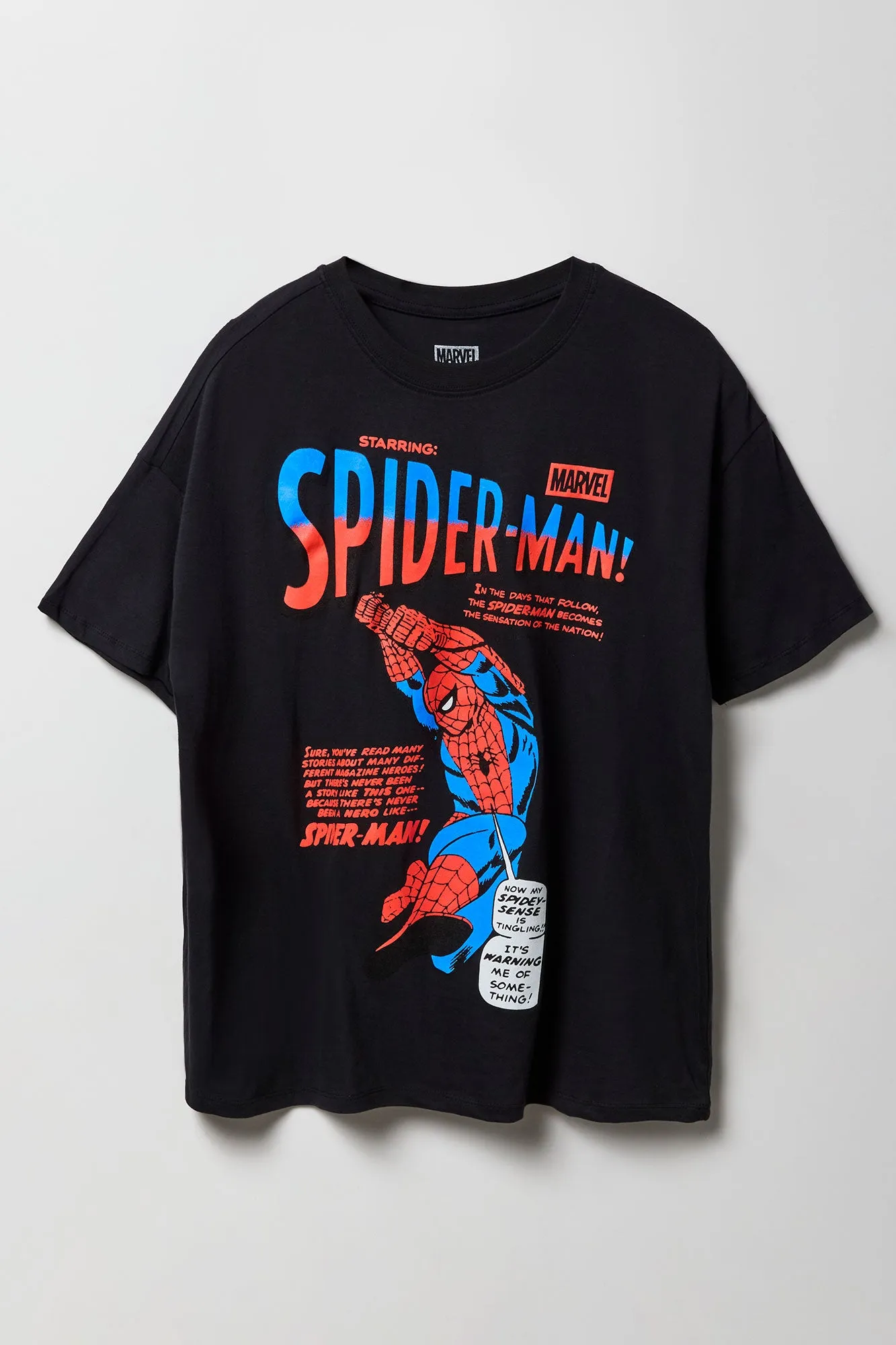 T-shirt de coupe garçonne à imprimé Spiderman sold by Urban Planet