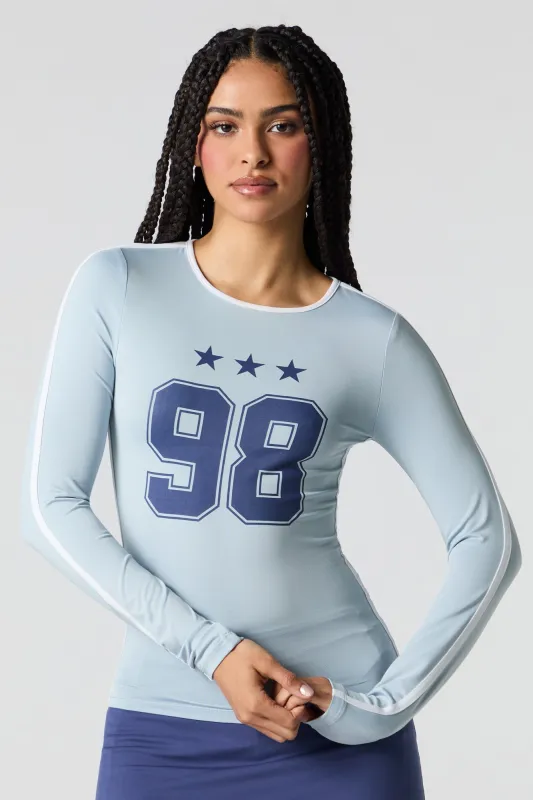 Contour Sporty Graphic Long Sleeve Top sold by Urban Planet