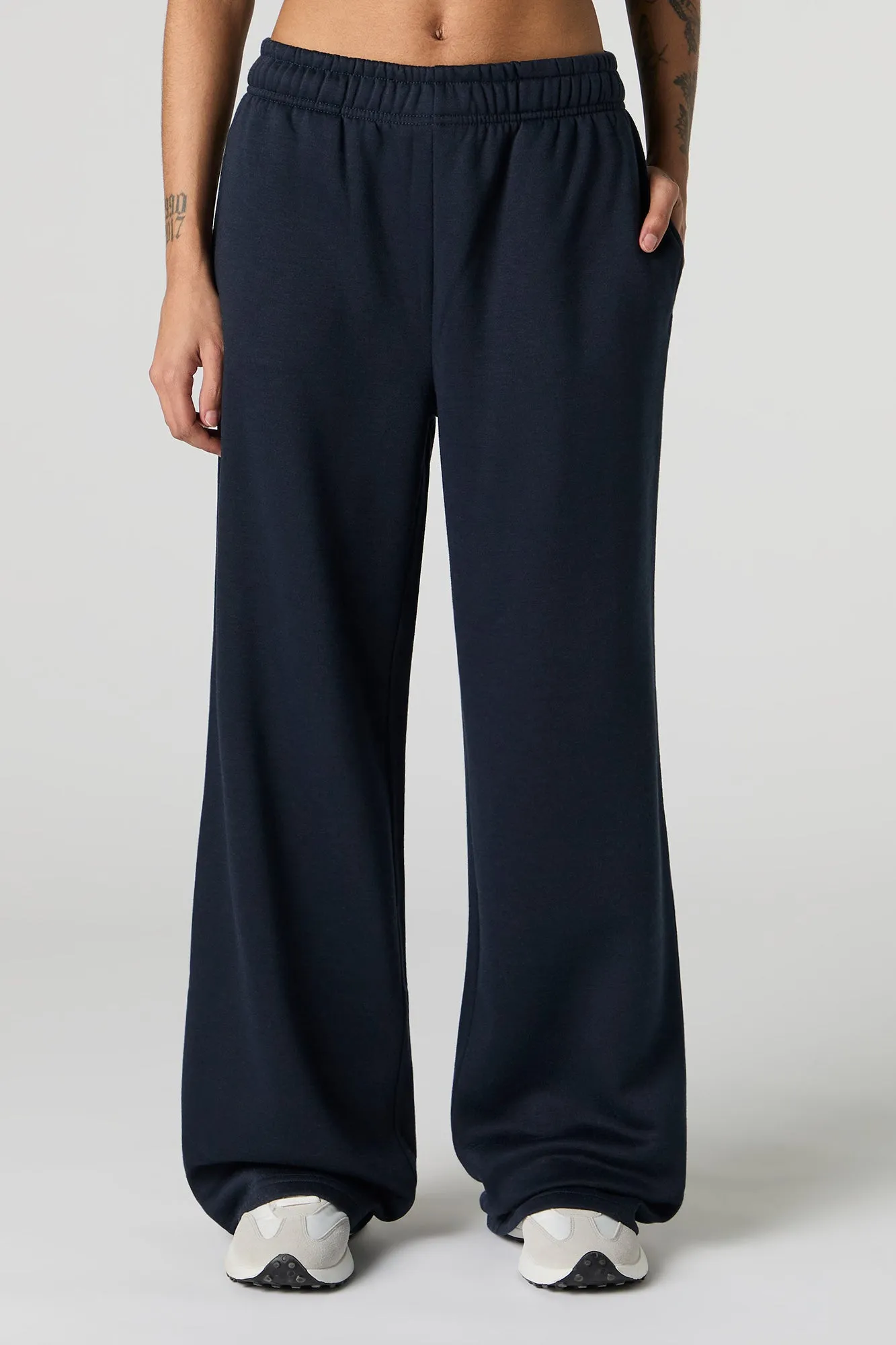 Fleece Wide Leg Sweatpant sold by Urban Planet product image thumbnail 2