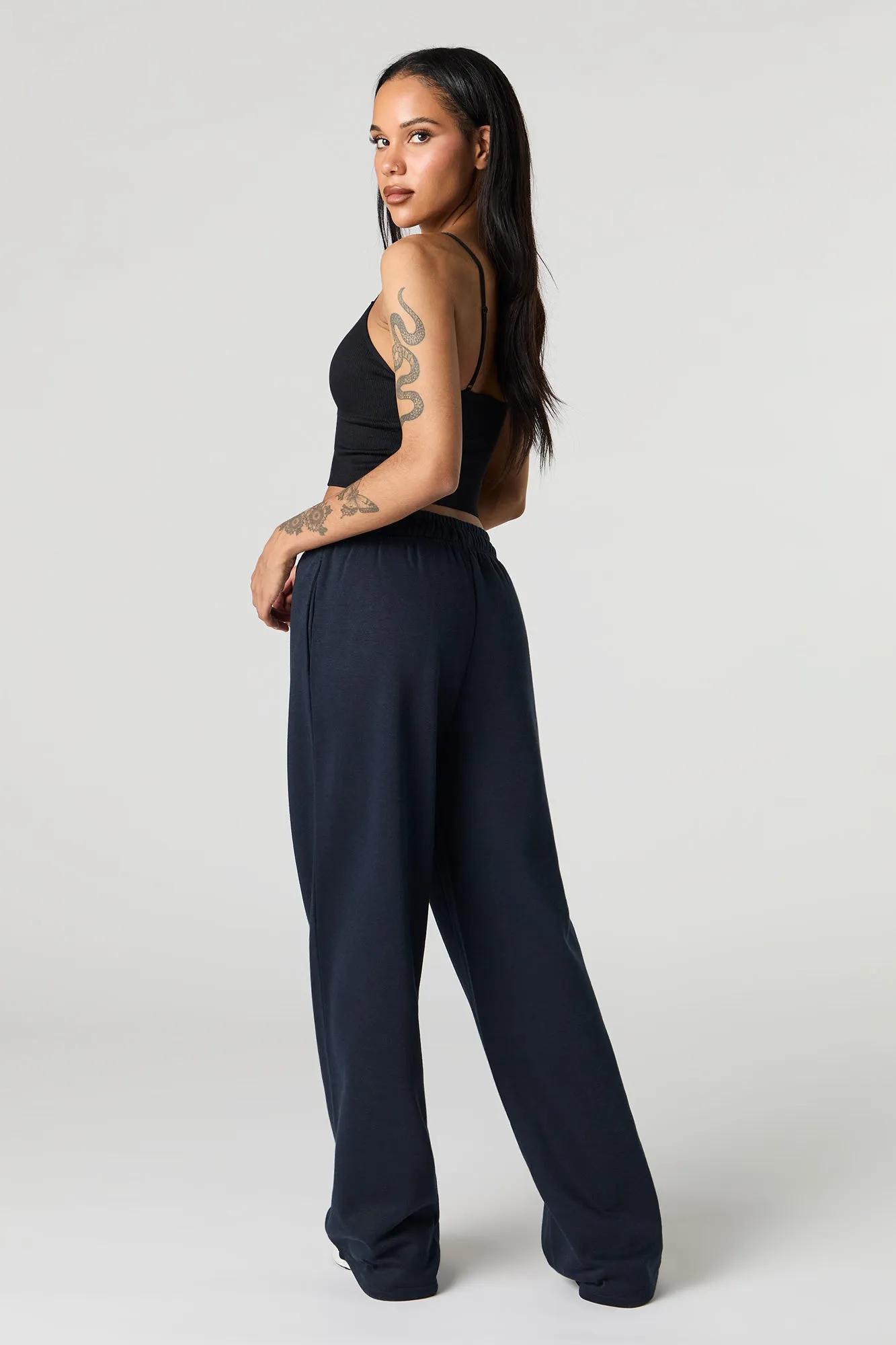 Fleece Wide Leg Sweatpant sold by Urban Planet product image thumbnail 3
