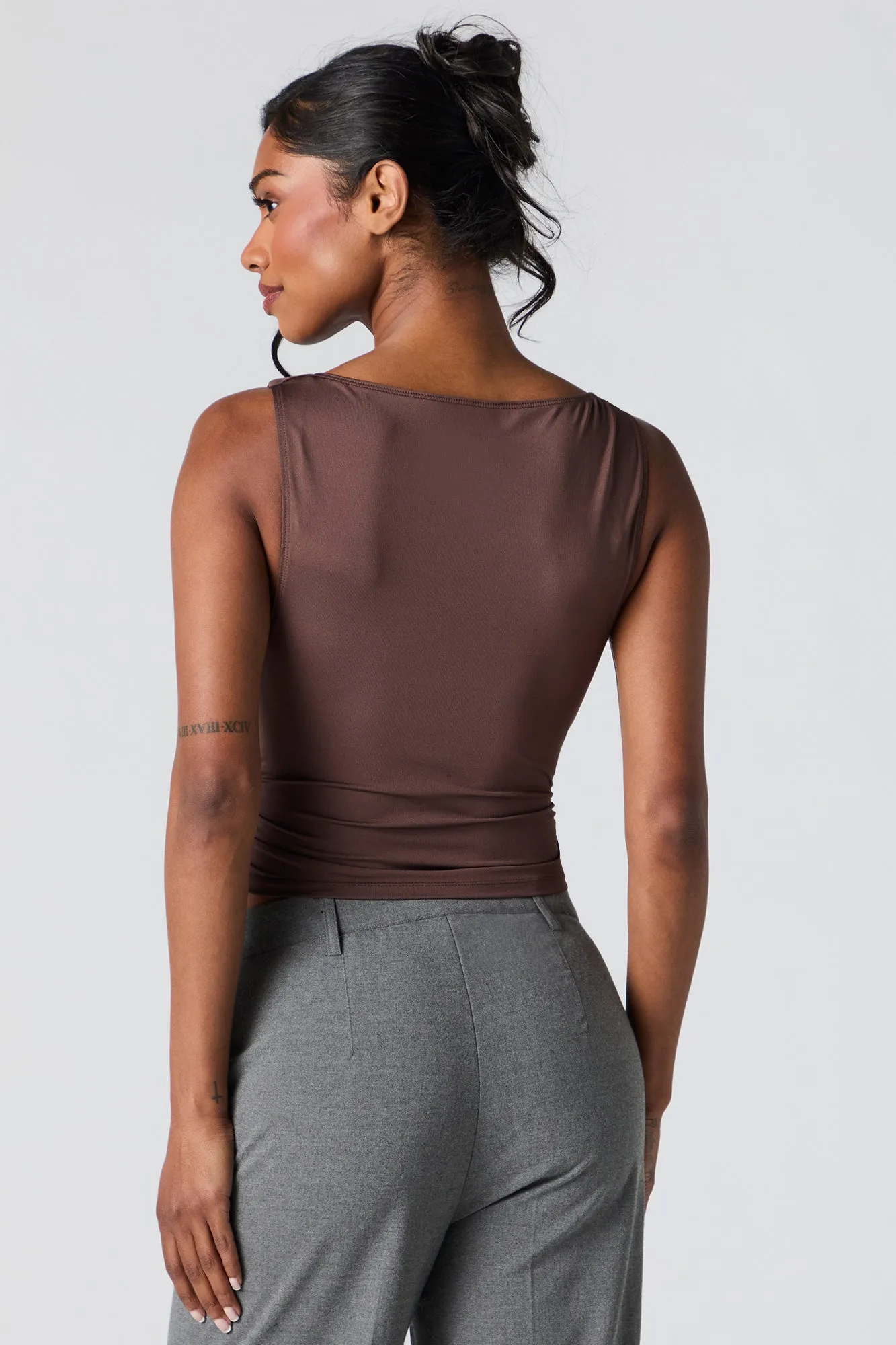 Contour Cowl Neck Tank sold by Urban Planet product image thumbnail 2