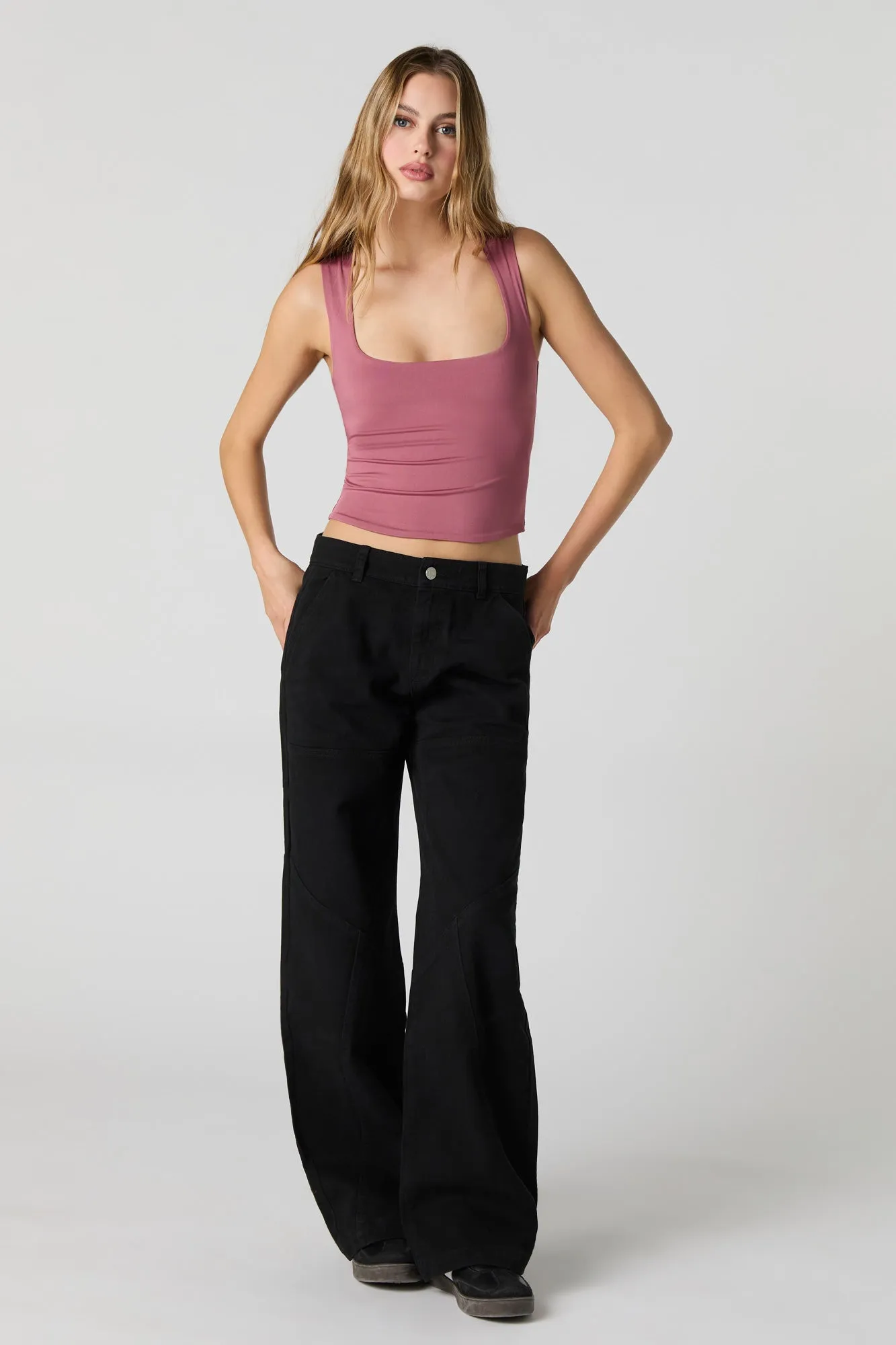 Contour Scoop Square Neck Tank sold by Urban Planet product image thumbnail 3