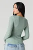 Haut Henley côtelé à manches longues sold by Urban Planet
