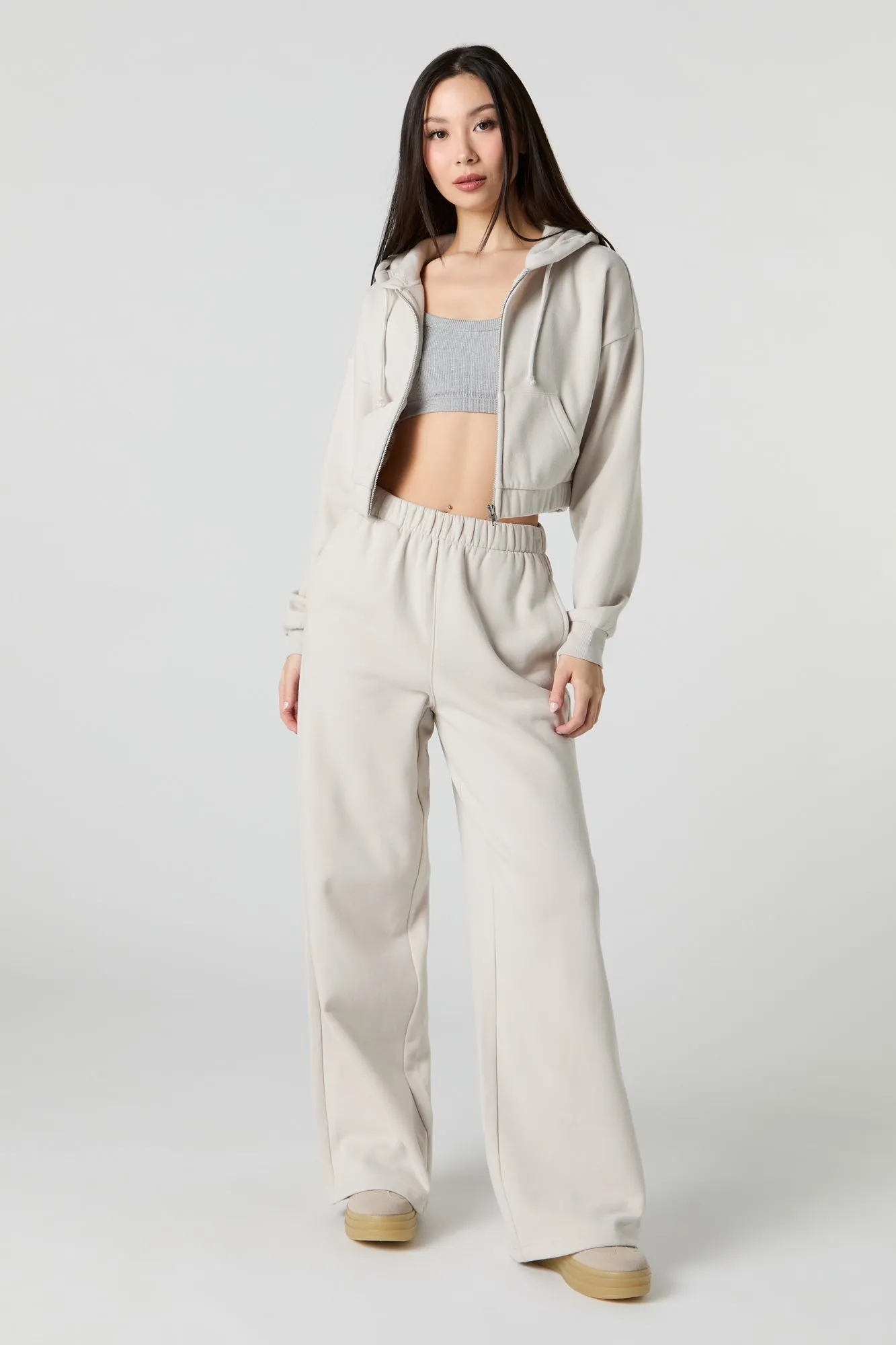 Fleece Wide Leg Sweatpant sold by Urban Planet