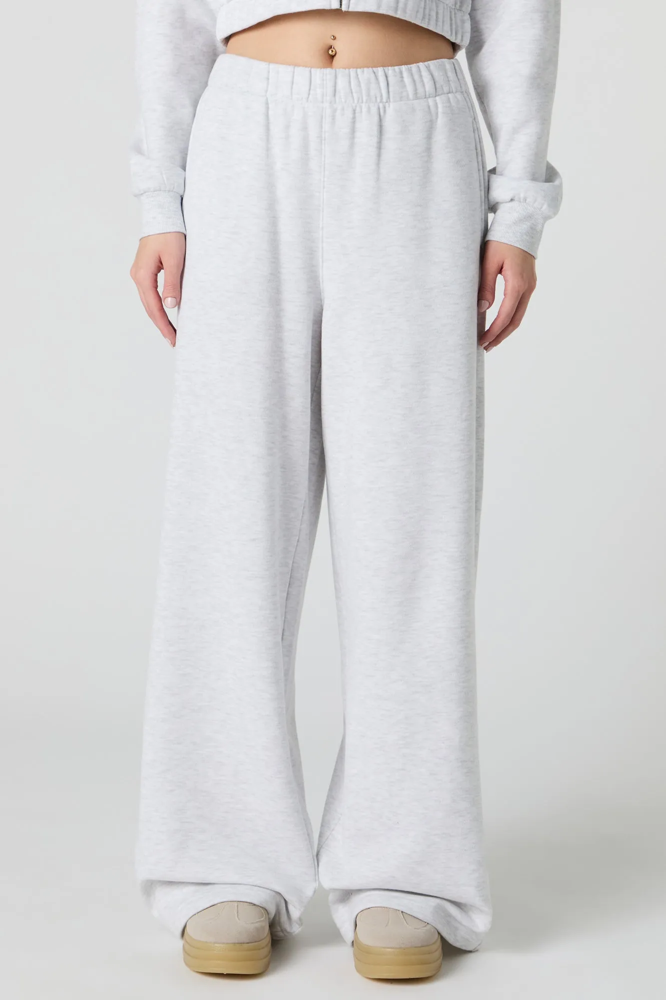 Fleece Wide Leg Sweatpant sold by Urban Planet product image thumbnail 5