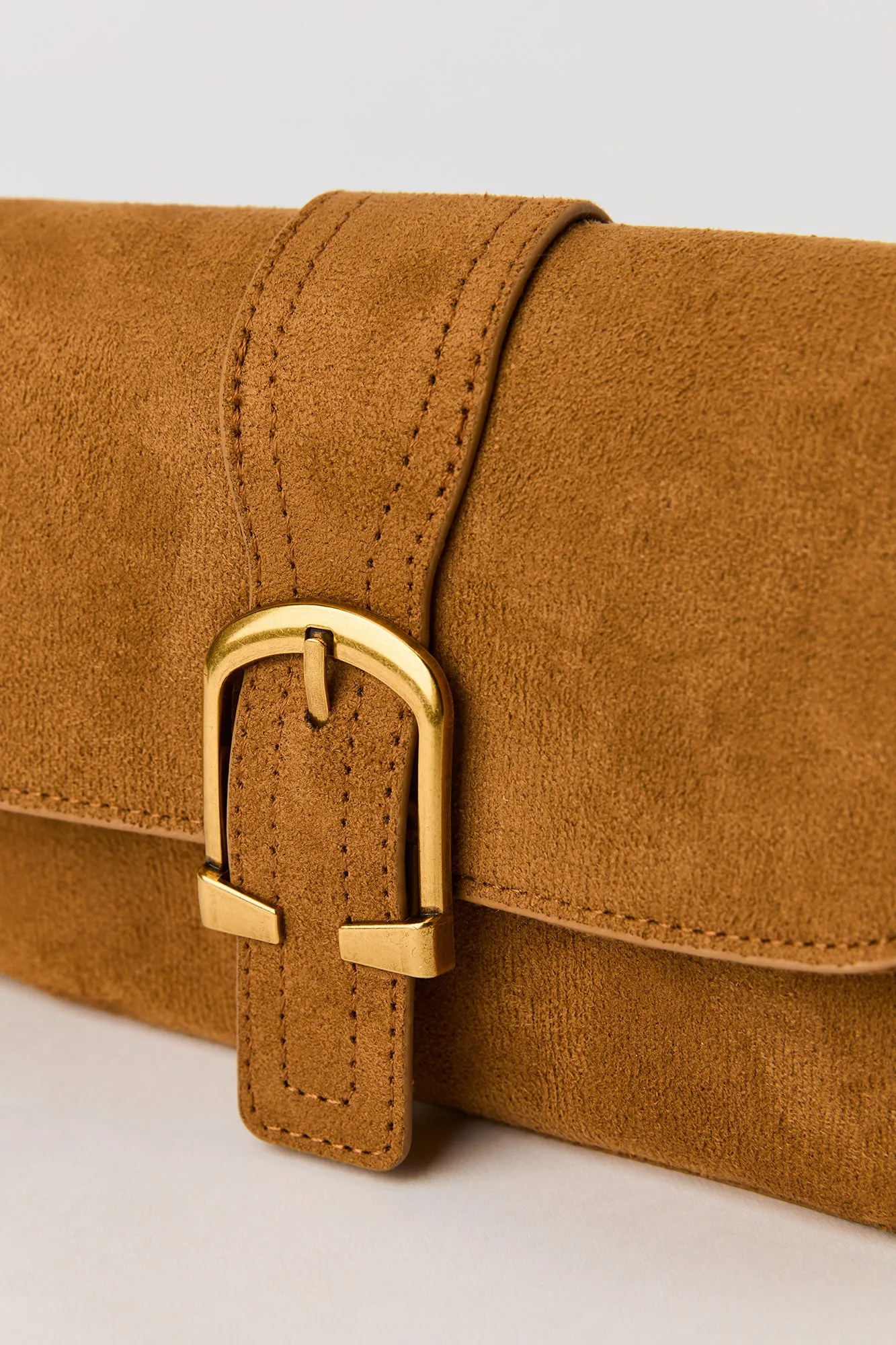 Faux Suede Buckle Crossbody Purse sold by Urban Planet product image thumbnail 4