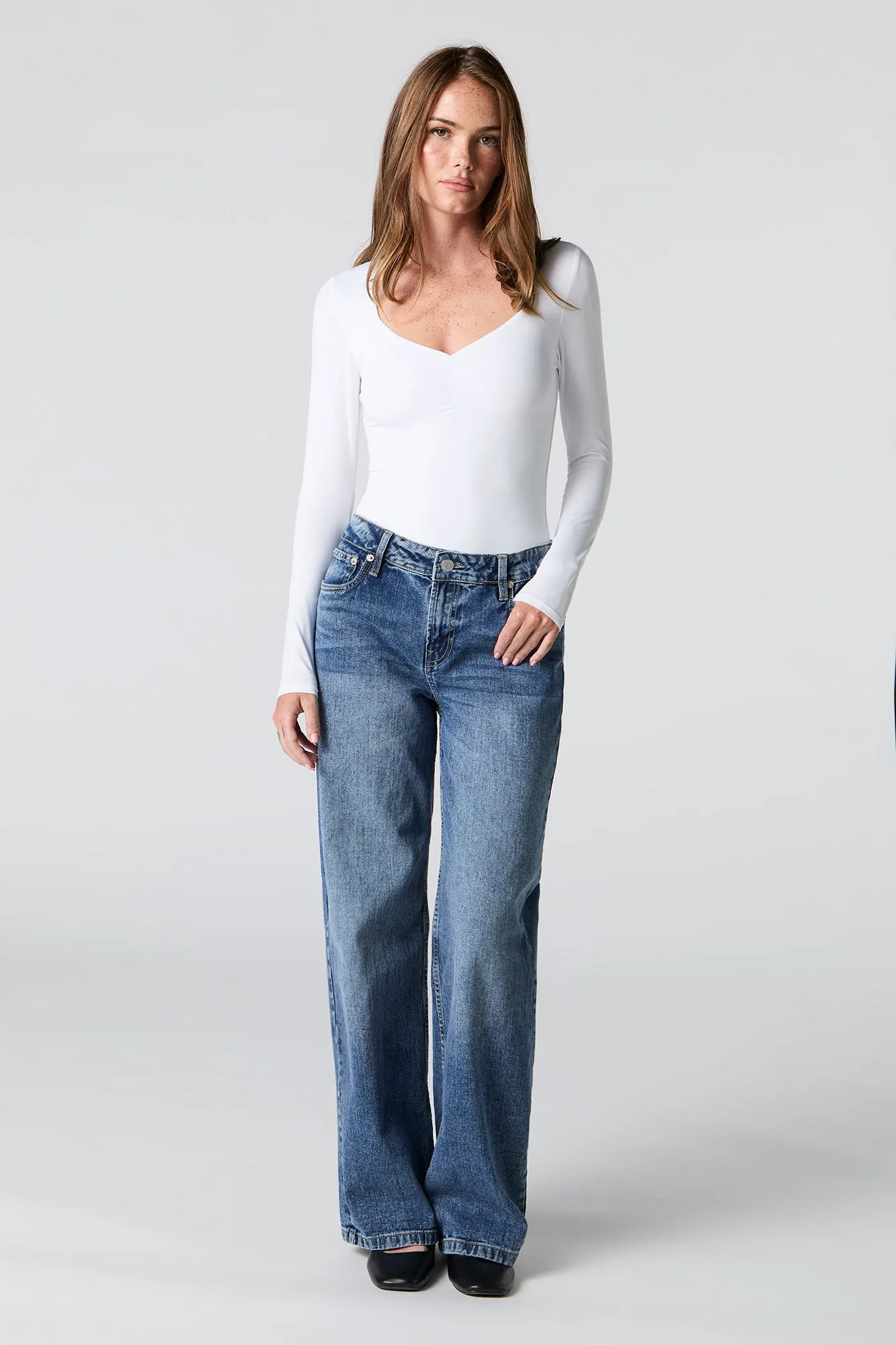 Contour Cinched Long Sleeve Bodysuit sold by Urban Planet product image thumbnail 3