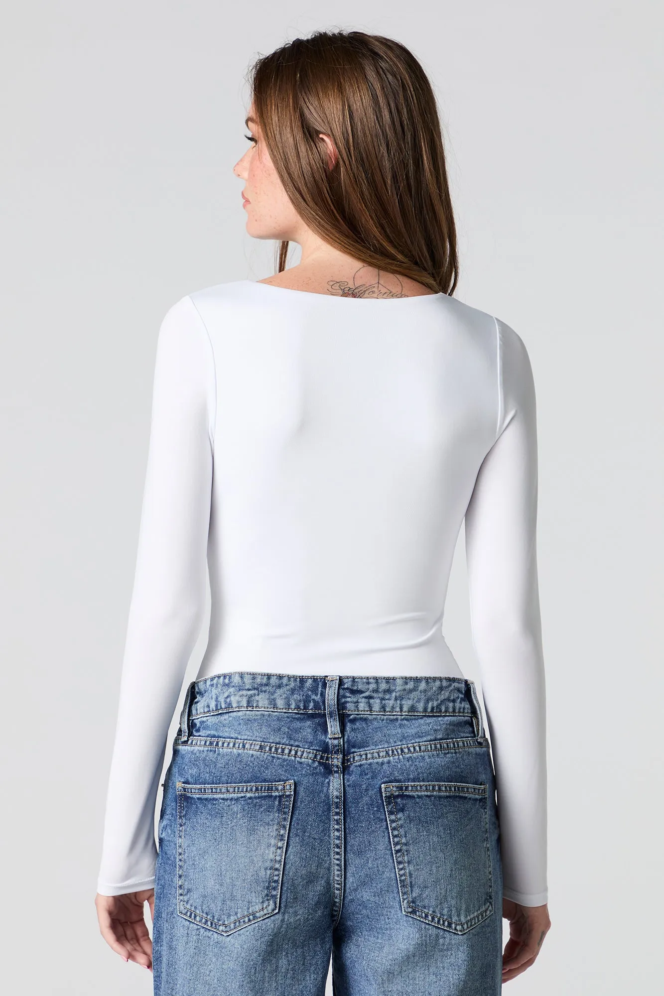 Contour Cinched Long Sleeve Bodysuit sold by Urban Planet product image thumbnail 2