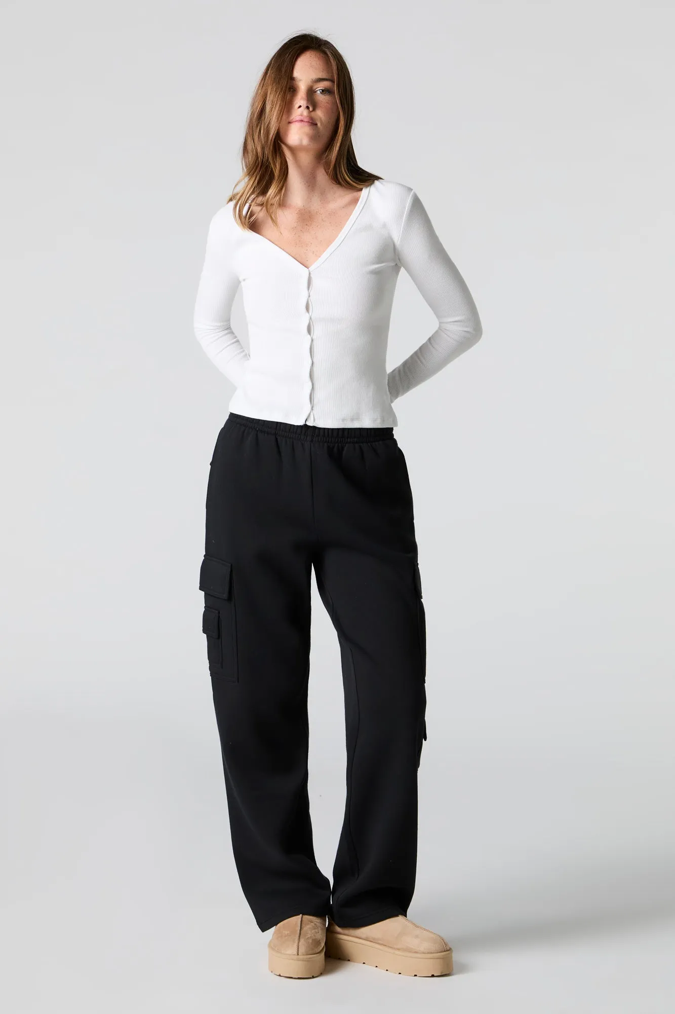 Fleece Cargo Sweatpant sold by Urban Planet product image thumbnail 4