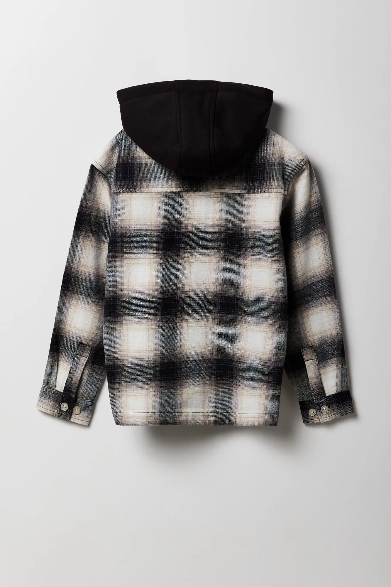 Boys Plaid Flannel Boxy Shacket sold by Urban Planet product image thumbnail 2