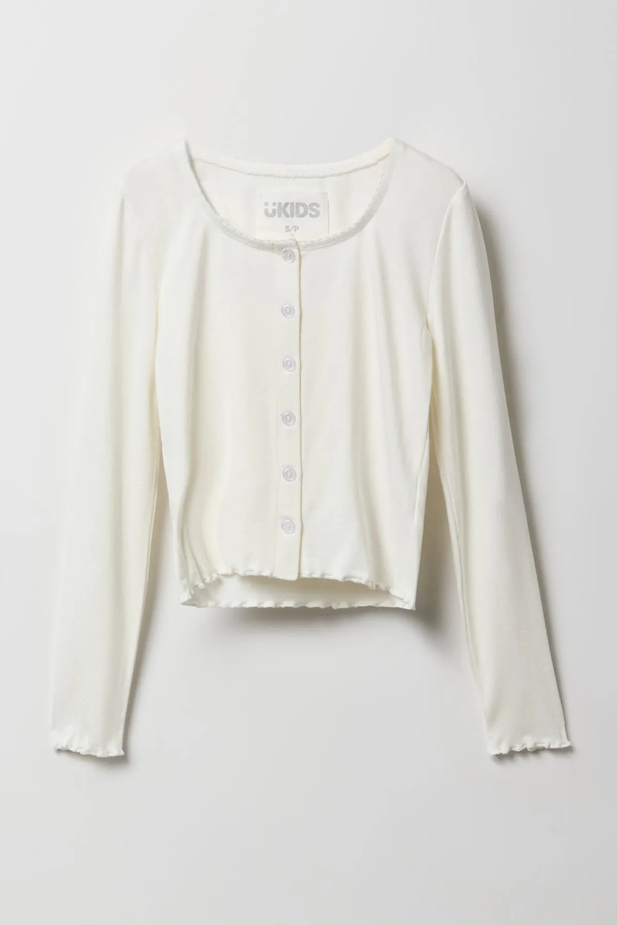 Girls Button Front Long Sleeve Top & Cami 2 Piece Set sold by Urban Planet product image thumbnail 5