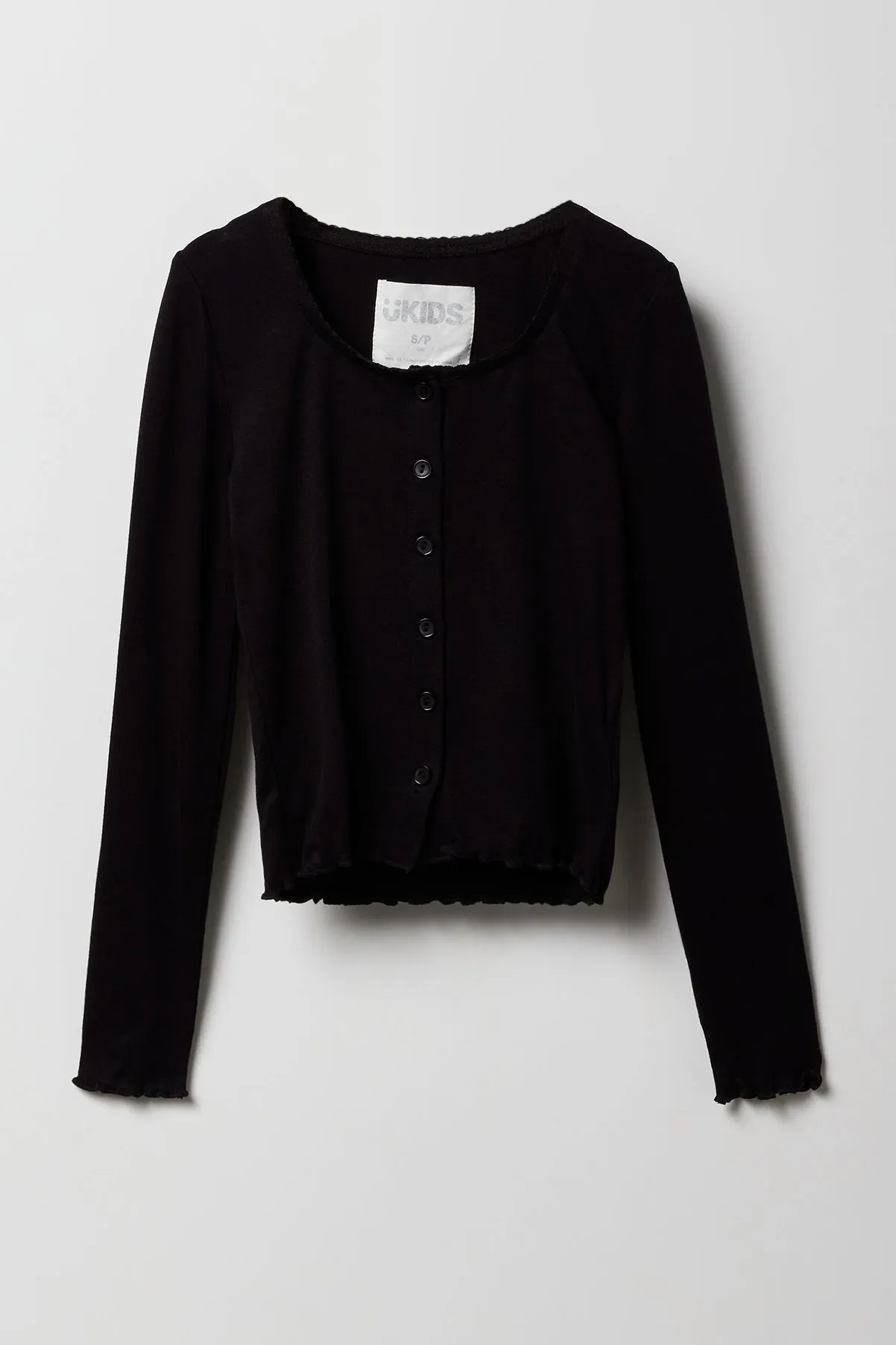Girls Button Front Long Sleeve Top & Cami 2 Piece Set sold by Urban Planet product image thumbnail 3