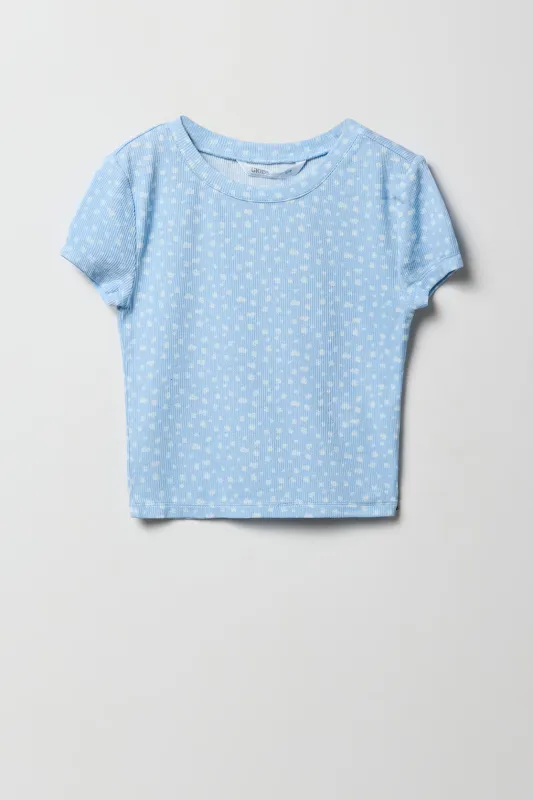 T-shirt ultracourt côtelé pour fille sold by Urban Planet