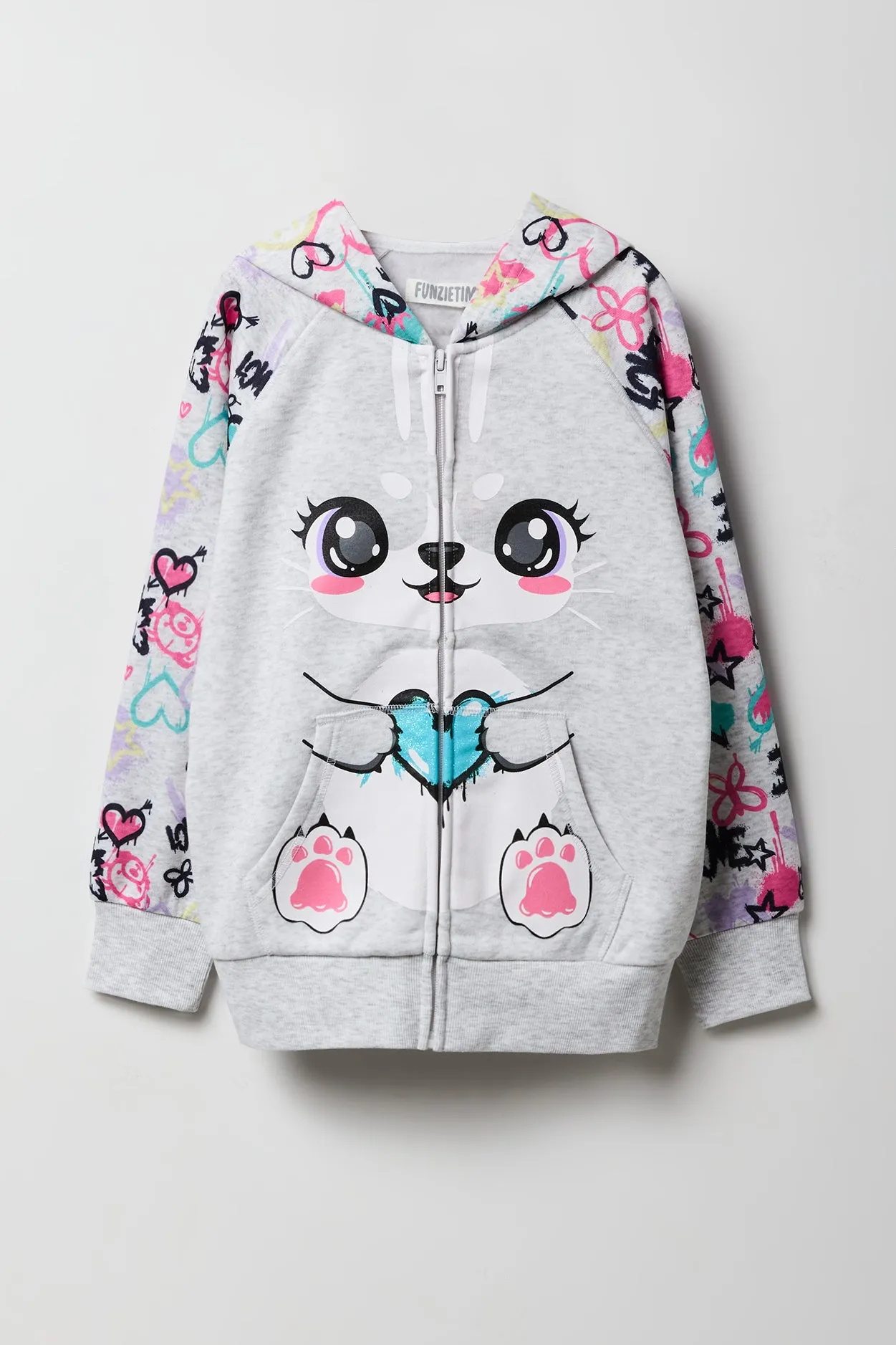 Girls Cat Character Hoodie sold by Urban Planet product image thumbnail 2