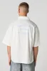 Pinstriped Graphic Boxy Button-Up Top sold by Urban Planet