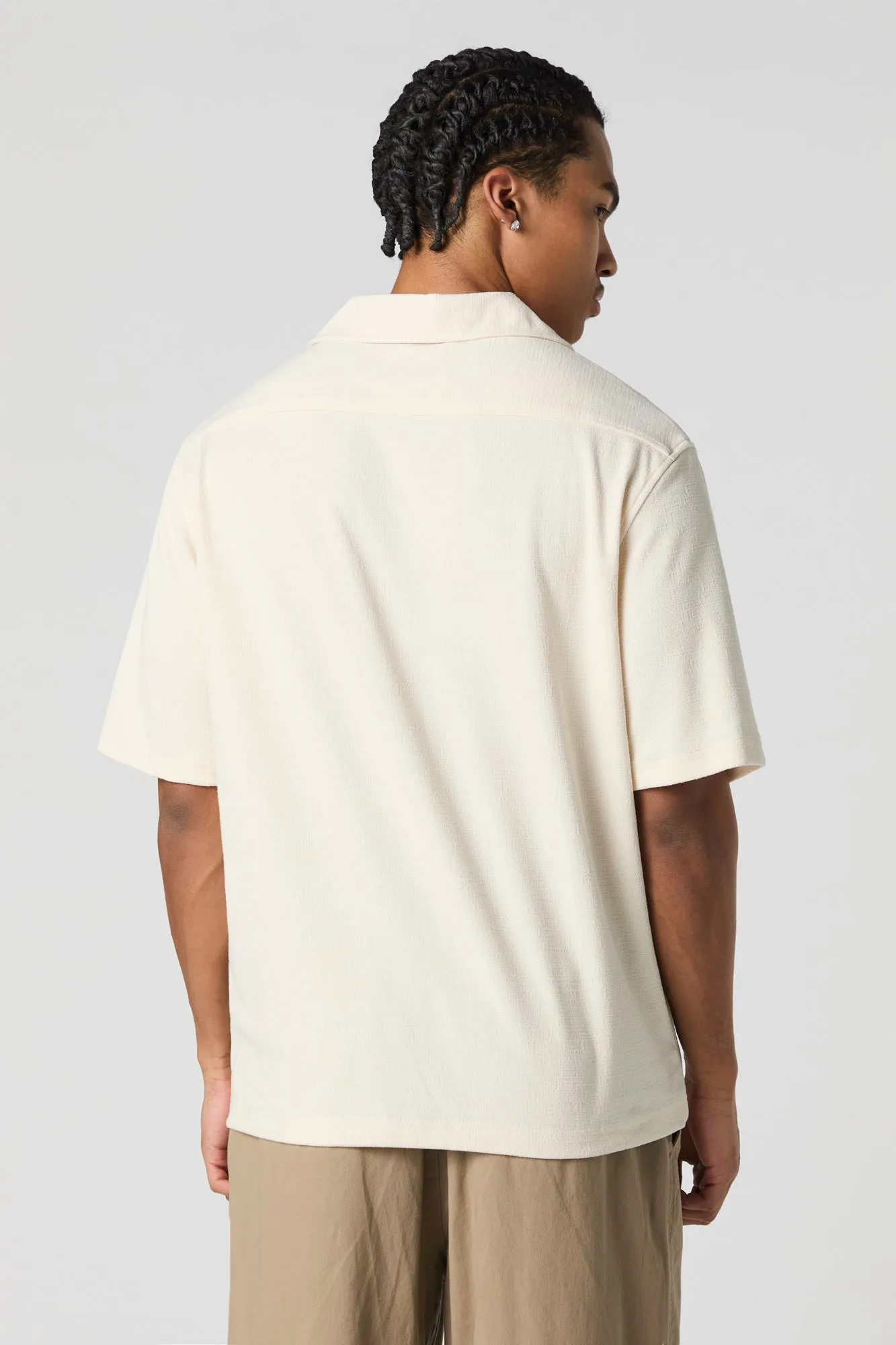 Textured Button-Up Short Sleeve Top sold by Urban Planet product image thumbnail 2