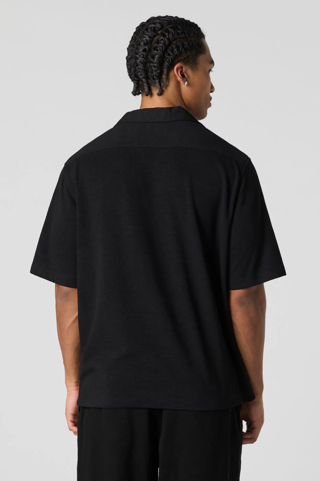 Textured Button-Up Short Sleeve Top sold by Urban Planet product image thumbnail 5