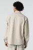 Textured Striped Long Sleeve Button-Up Top sold by Urban Planet