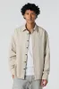 Textured Striped Long Sleeve Button-Up Top sold by Urban Planet