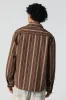 Textured Striped Long Sleeve Button-Up Top sold by Urban Planet