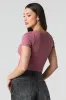 Seamless Ribbed Cropped Short Sleeve Top sold by Urban Planet