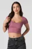 Seamless Ribbed Cropped Short Sleeve Top sold by Urban Planet